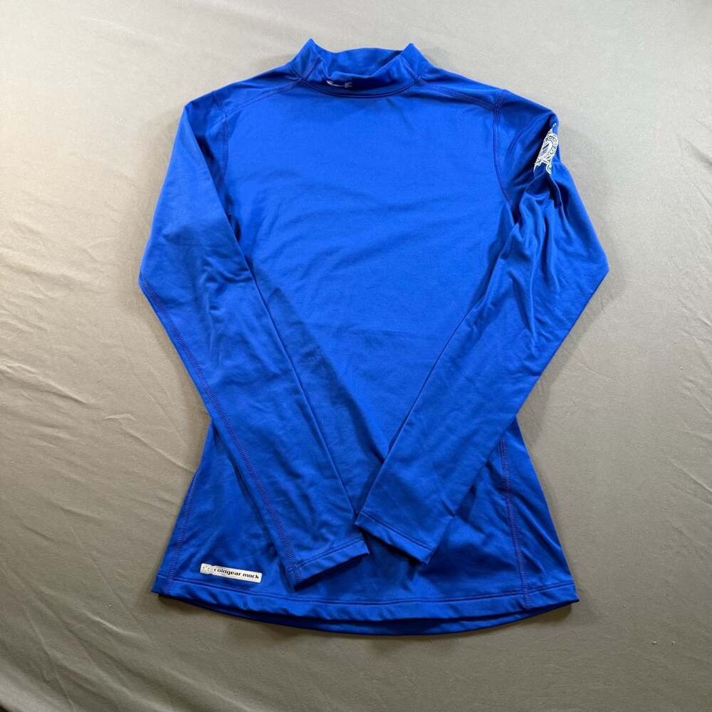 Under Armour ColdGear Secret Service Mock Neck Shirt Women’s Small Blue